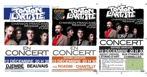 tonton l'artiste, chanson française, jazz, funk, Beauvais, Chantilly, Creil, Montataire, Nogent Sur Oise, Compiegne