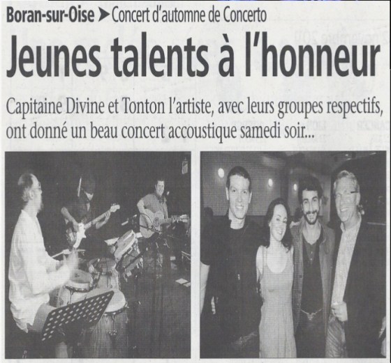 Article journal concert tonton l'artiste