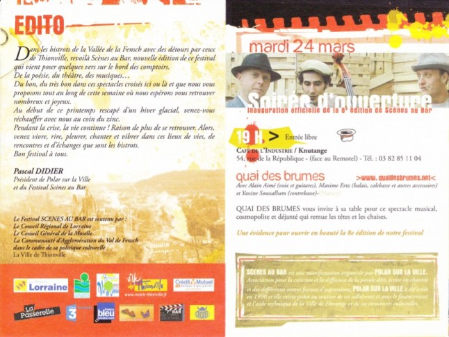 Yassine Grimauld, Basse, contrebasse, choeurs, spectacle quai des Brumes, Concert, musique, groupe, music, live, Beauvais, Méru, Bornel, Amiens, Paris, Picardie, Ile de France, Saint Denis, Lille, Reims, Compiegne, Creil, montataire, Noailles, Auneuil, cergy-pontoise