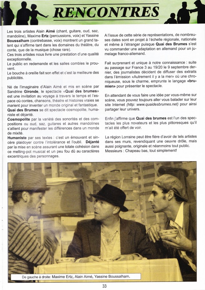 Yassine Grimauld, Basse, contrebasse, choeurs, spectacle quai des Brumes, Concert, musique, groupe, music, live, Beauvais, Méru, Bornel, Amiens, Paris, Picardie, Ile de France, Saint Denis, Lille, Reims, Compiegne, Creil, montataire, Noailles, Auneuil, cergy-pontoise