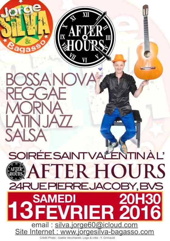 Concert de la St Valentin de Jorge Silva et Bagasso à l'After de Beauvais - Jorge Silva c'est de la Salsa, du Reggae, du Morna, de latin Jazz et de la Funk. Retrouvez-nous pour des supers concert live avec de la musique Latino. Venez danser, chanter ... Concert Beauvais, Concert Auneuil, Concert Therdonne, concert Allone, Concert